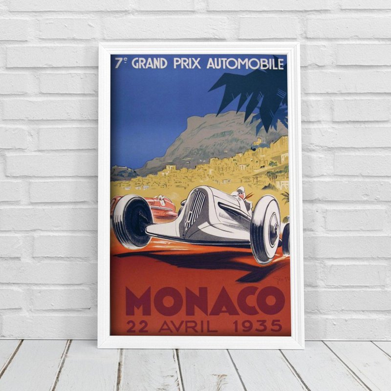 Plagát do obývačky Veľká cena Monaka