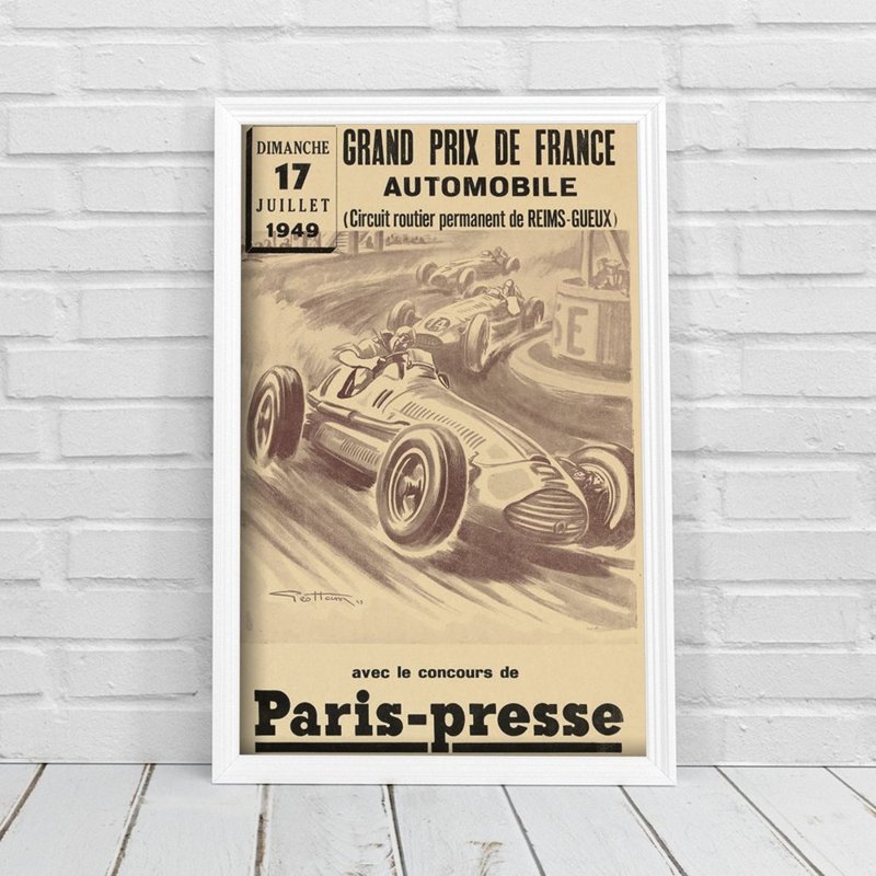 Poster Automobilová Grand Prix de France