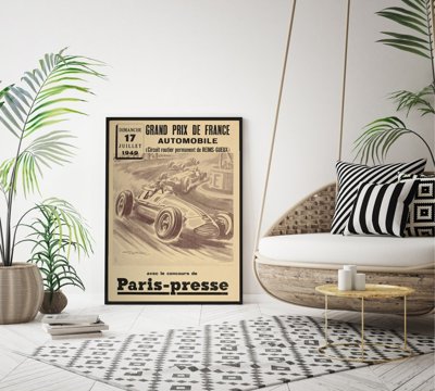 Poster Automobilová Grand Prix de France
