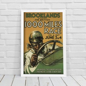 Poster na stenu Plagát Grand Prix Brooklands The British Miles Race