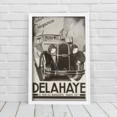 Retro plagát Delahaye Confort Elegance