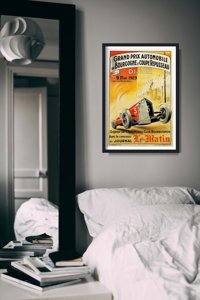 Poster Grand Prix Automobile de Bourgogne et Coupe Repusseau