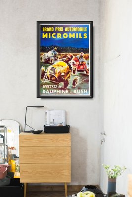 Plagát do obývačky Grand Prix automobilov Micromils Epreuves de Dauphine