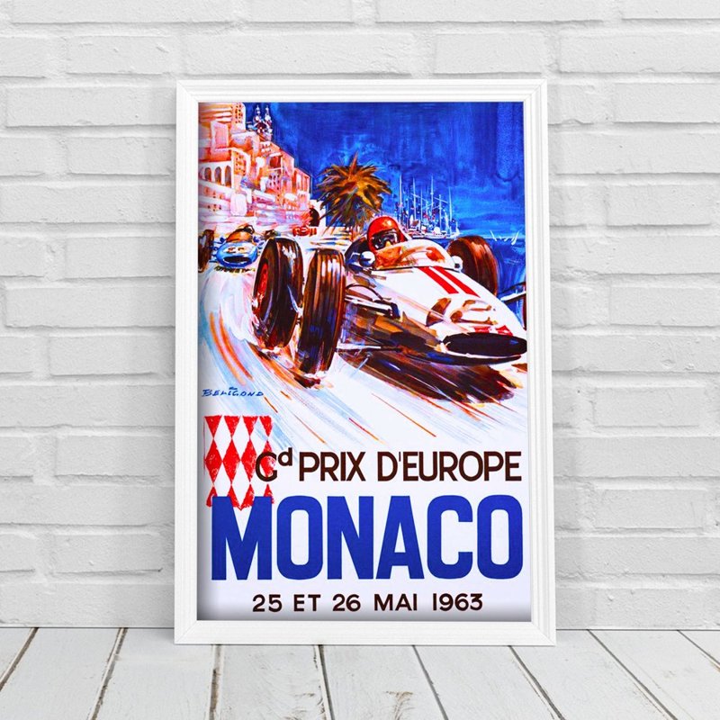 Retro plagát Grand Prix d'Europe Monaka