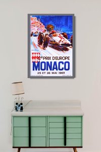 Retro plagát Grand Prix d'Europe Monaka