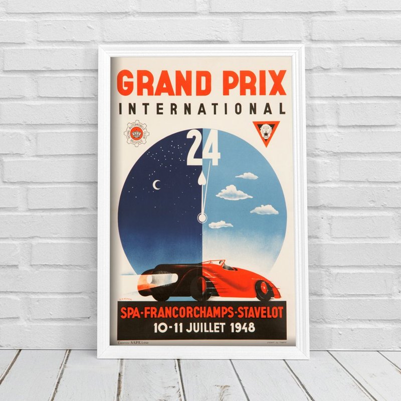 Poster Grand Prix International SPA Francorchamps Stavelot