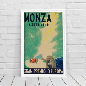 Retro plagát Grand Prix Monza Gran Premio d'Europa