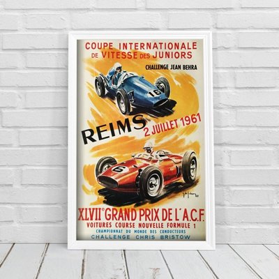 Plagát do obývačky Grand Prix Reims XLVIIe de L'ACF