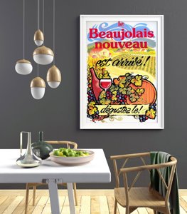 Plagát do obývačky Nový plagát vína Beaujolais Nouveau