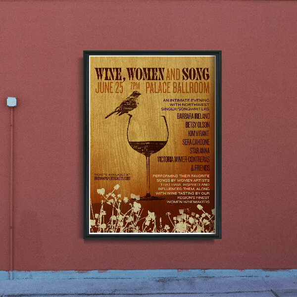 Plagát Víno ženy a pieseň