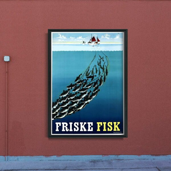 Retro plagát Friske Fisk
