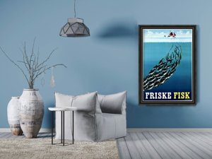 Retro plagát Friske Fisk