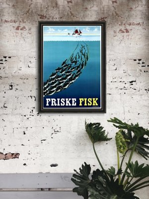 Retro plagát Friske Fisk