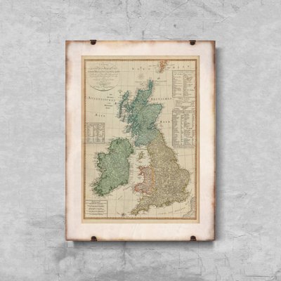Plagát Mapa Veľkej Británie