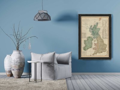 Plagát Mapa Veľkej Británie