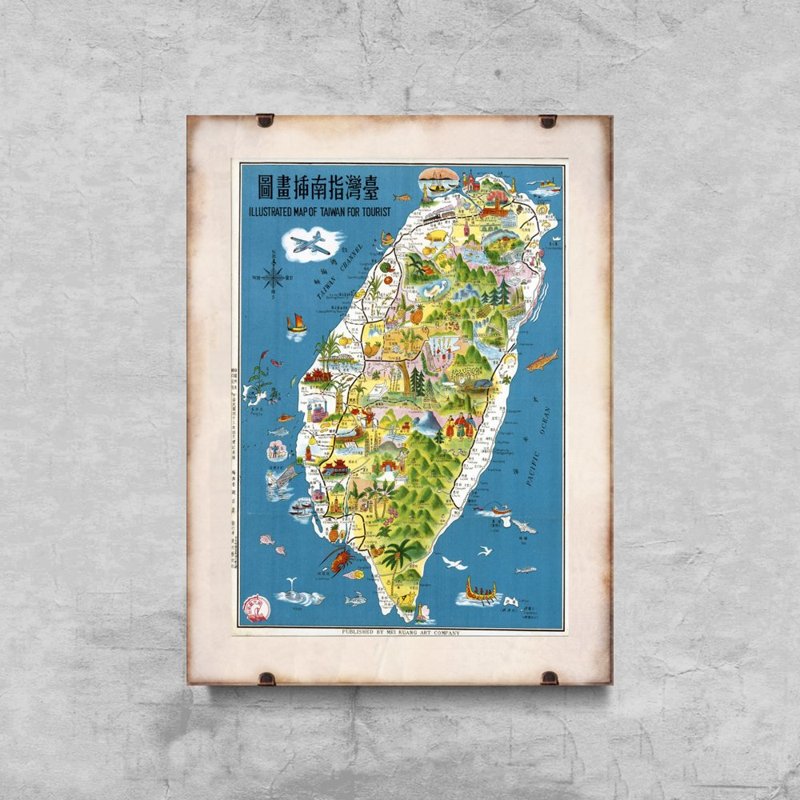 Poster Obrazová mapa Taiwanu
