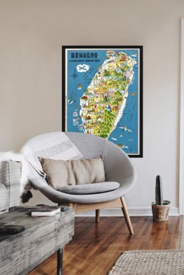 Poster Obrazová mapa Taiwanu