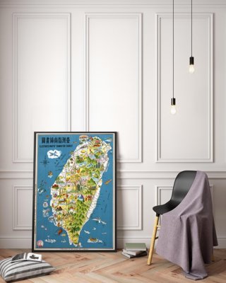 Poster Obrazová mapa Taiwanu