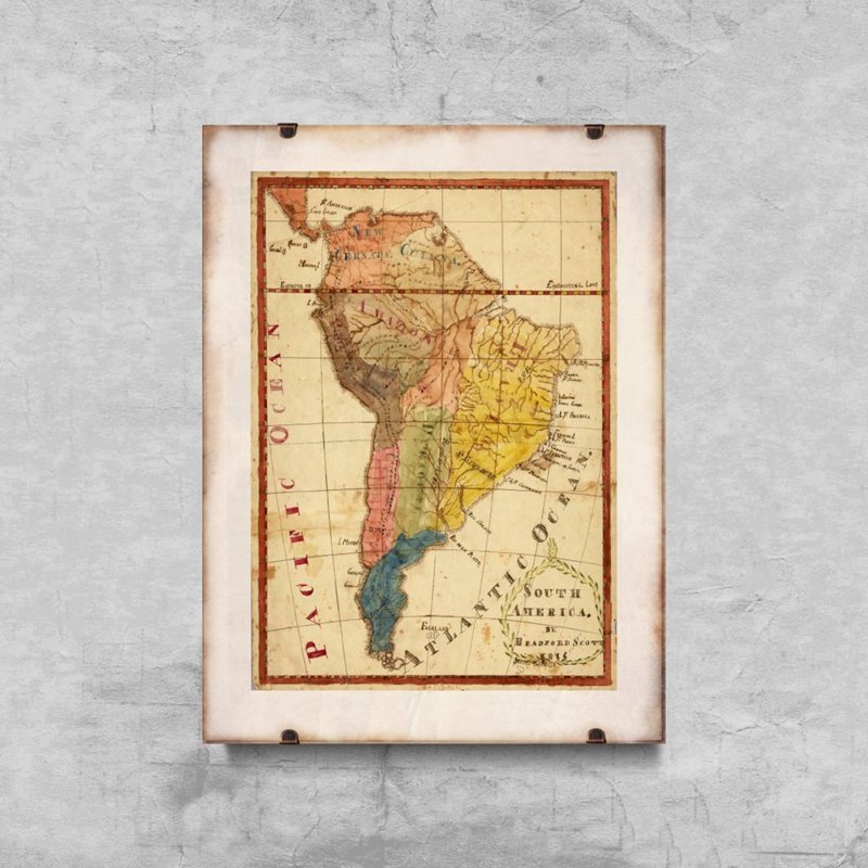 Plagát na stenu Mapa Južnej Ameriky