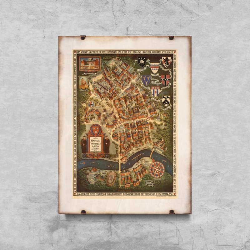Plagát Stará mapa Mníchova s ​​konkávnym Nemeckom