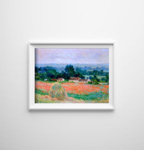 Plagát do obývačky Kopa sena v Giverny od Clauda Moneta