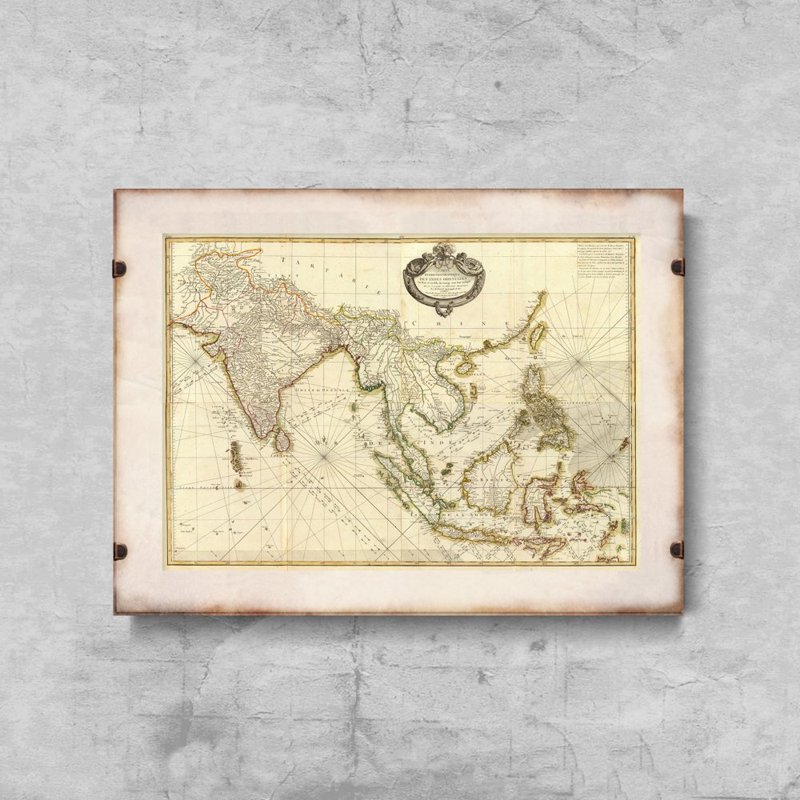 Plagát Stará mapa juhovýchodnej Ázie