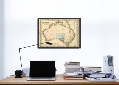 Poster Stará mapa Austrálie
