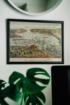 Poster Mapa storočia prístavu New York