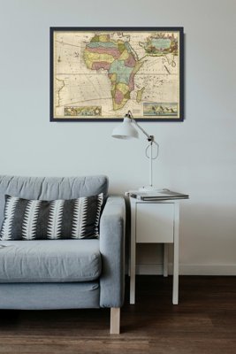 Retro plagát Mapa Afriky