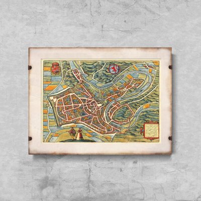Poster Stará mapa Luxemburska