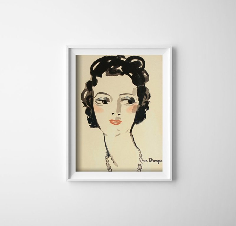 Retro plagát Jeune Femme od Keesa van Dongena