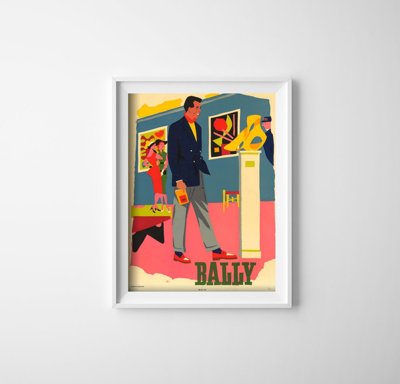 Poster na stenu Reklama na obuv Bally