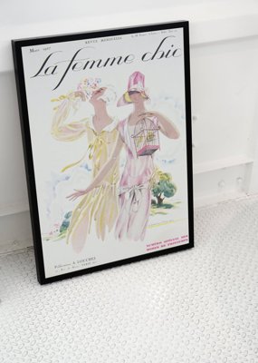 Plagát do izby Ilustrácia časopisu La Femme Chic Mars