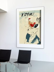 Plagát do obývačky Vintage módna ilustrácia Vogue