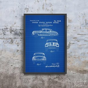 Poster na stenu General Motors Automobile Patent Earl