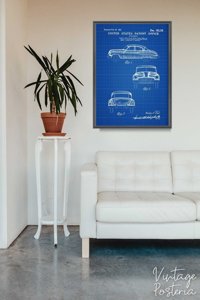 Poster na stenu General Motors Automobile Patent Earl