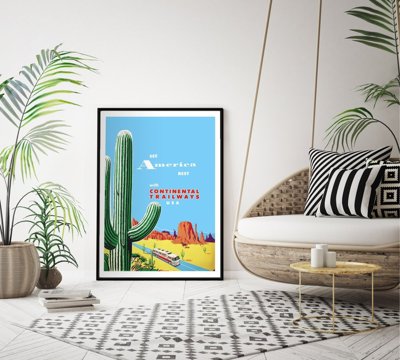 Retro plagát do obývačky Travel in America Arizona Travel plagát