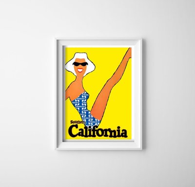 Plagát v retro štýle California Travel