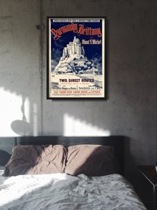 Vintage plagát Vintage Mont-St-Michel Francúzsko