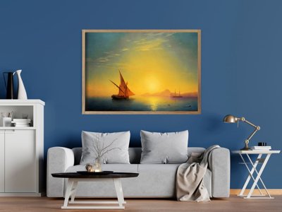 Plagát do izby Západ slnka nad Ischiou od Ivana Aivazovského
