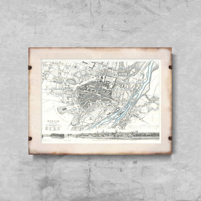 Poster Stará mapa Liverpoolu