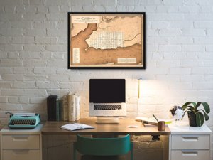 Plagát na stenu Stará mapa Alexandrie Virginie