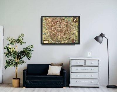 Poster Stará mapa Braun a Hogenberg