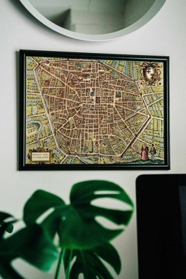 Poster Stará mapa Braun a Hogenberg