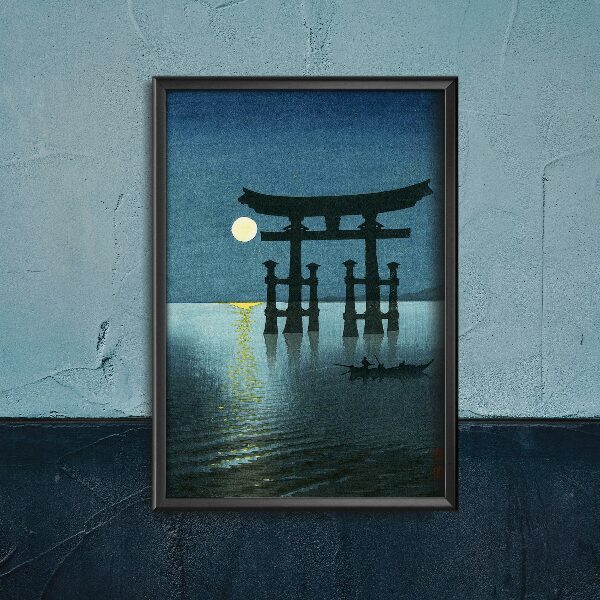 Plagát do izby Jarný mesiac na pláži Ninomiya od Kawase Hasui