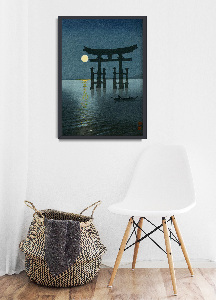 Plagát do izby Jarný mesiac na pláži Ninomiya od Kawase Hasui