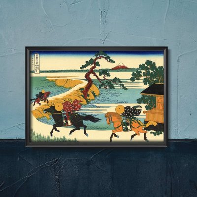 Retro plagát Polia Sekiya Katsushika Hokusai