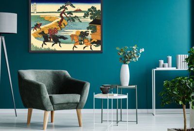 Retro plagát Polia Sekiya Katsushika Hokusai