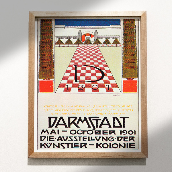 Poster Výstava Ein Document deutscher Kunst Darmstadt II