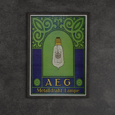 Plagát na stenu Lampa AEG Metaldraht